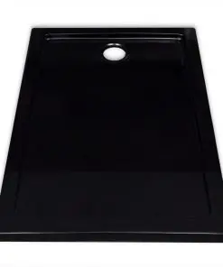 vidaXL Rectangular ABS Shower Base Tray Black 70 x 100 cm