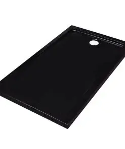 vidaXL Rectangular ABS Shower Base Tray Black 70 x 120 cm