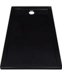 vidaXL Rectangular ABS Shower Base Tray Black 70 x 120 cm