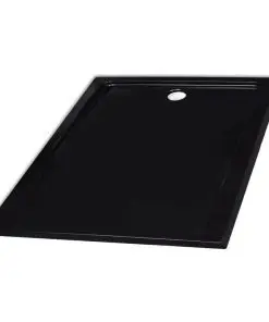 vidaXL Square ABS Shower Base Tray Black 90 x 90 cm