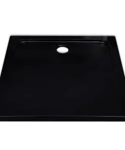 vidaXL Square ABS Shower Base Tray Black 90 x 90 cm