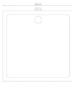 vidaXL Square ABS Shower Base Tray Black 90 x 90 cm
