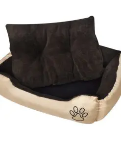 vidaXL Warm Dog Bed with Padded Cushion L