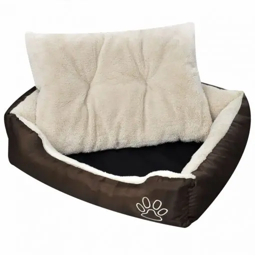 vidaXL Warm Dog Bed with Padded Cushion S