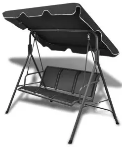 Black Garden Swing Chair