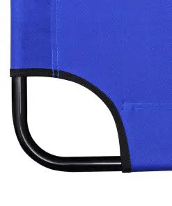 vidaXL Folding Sun Lounger 2 pcs with Footrests Steel Blue