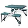 Foldable Camping Table Set with 4 Stools Aluminium Extra Light Green Foldable Camping Table Set with 4 Stools Aluminium Extra Light Green