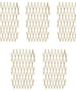 vidaXL Trellis Fence 5 pcs Solid Wood 180×90 cm