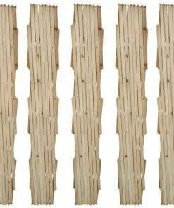 vidaXL Trellis Fence 5 pcs Solid Wood 180×90 cm