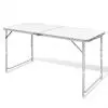 vidaXL Foldable Camping Table Aluminium 120 x 60 cm