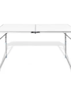 vidaXL Foldable Camping Table Aluminium 120 x 60 cm