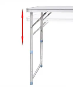 vidaXL Foldable Camping Table Aluminium 120 x 60 cm