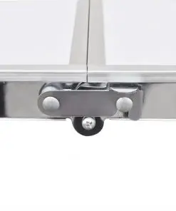 Foldable Camping Table Height Adjustable Aluminium 240 x 60 cm