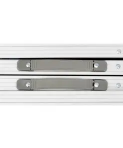 Foldable Camping Table Height Adjustable Aluminium 240 x 60 cm