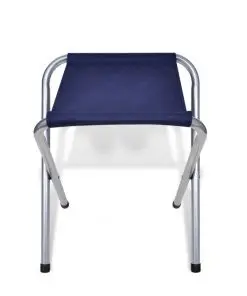 Foldable Camping Table Set with 4 Stools Height Adjustable 120x60cm