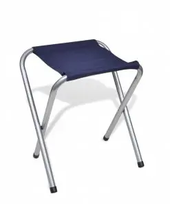 Foldable Camping Table Set with 6 Stools Height Adjustable 180x60cm