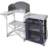 Foldable Camping Kitchen Unit with Windshield Aluminium Foldable Camping Kitchen Unit with Windshield Aluminium
