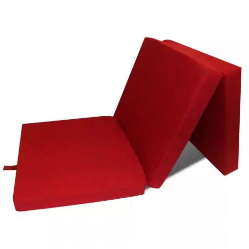 vidaXL Trifold Foam Mattress 190 x 70 x 9 cm Red