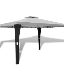vidaXL Poly Rattan Gazebo with Cream White Roof 3 x 4 m