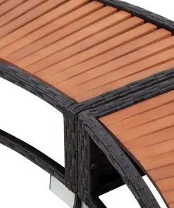 vidaXL Spa Surround Black Poly Rattan