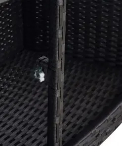 vidaXL Spa Surround Black Poly Rattan