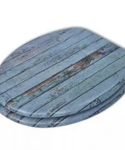 vidaXL Toilet Seats with Hard Close Lids MDF Old Wood