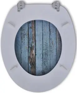 vidaXL Toilet Seats with Hard Close Lids MDF Old Wood