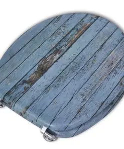 vidaXL Toilet Seats with Hard Close Lids MDF Old Wood