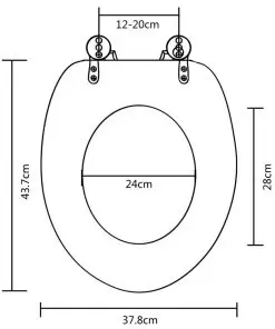 vidaXL Toilet Seats with Hard Close Lids MDF Old Wood