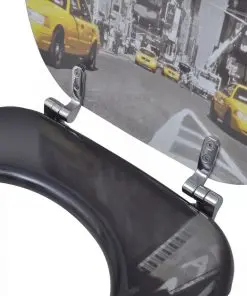 vidaXL Toilet Seats with Hard Close Lids MDF New York