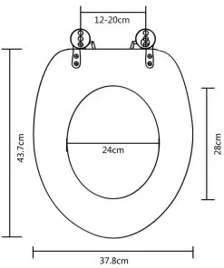 vidaXL Toilet Seats with Hard Close Lids MDF New York