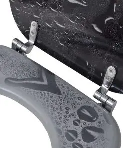 vidaXL Toilet Seats with Hard Close Lids MDF Water