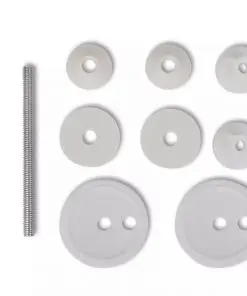 vidaXL Toilet Seats with Hard Close Lids MDF Pebbles