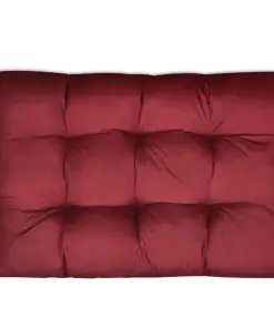 vidaXL Wine Red Upholstered Seat Cushion 120 x 80 x 10 cm