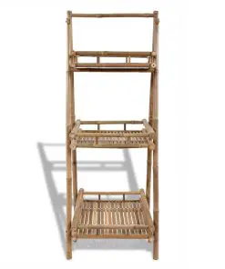 vidaXL 3-Tier Folding Bamboo Plant Rack