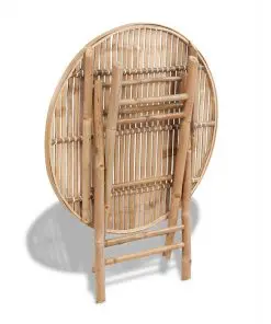 vidaXL 5 Piece Folding Outdoor Dining Set Bamboo