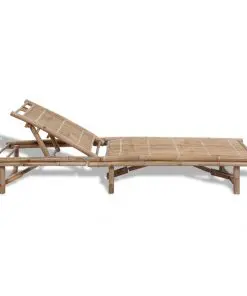 vidaXL Sun Lounger Bamboo