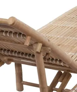 vidaXL Sun Lounger Bamboo