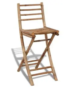 vidaXL 3 Piece Bistro Set Bamboo