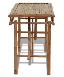 vidaXL Folding Garden Table 120x50x77 cm Bamboo