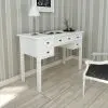 White Writing Desk with 5 Drawers White Writing Desk with 5 Drawers