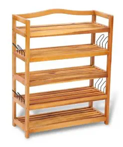 vidaXL Wooden 5-tier Shoe Shelf