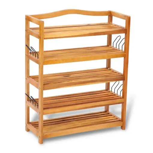vidaXL Wooden 5-tier Shoe Shelf