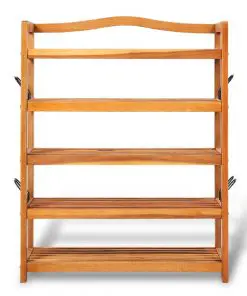 vidaXL Wooden 5-tier Shoe Shelf
