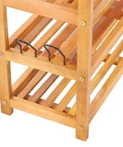 vidaXL Wooden 5-tier Shoe Shelf