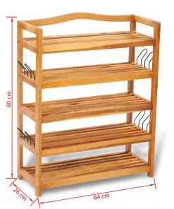 vidaXL Wooden 5-tier Shoe Shelf