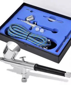 vidaXL Airbrush Set 0.2 / 0.3 / 0.5 mm Nozzles