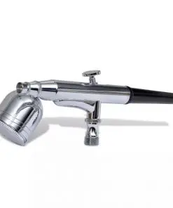vidaXL Airbrush Set with Glass Jar 0.2 / 0.3 / 0.5 mm Nozzles