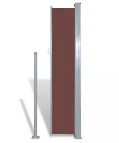 Patio Retractable Side Awning 160 x 300 cm Brown