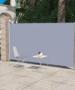 Patio Retractable Side Awning 180 x 300 cm Grey